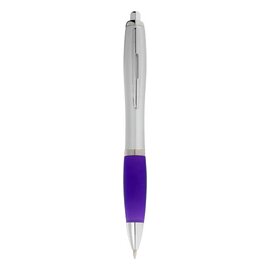 Długopis ze srebrnym korpusem i kolorowym uchwytem Nash 10707702