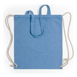 Worek ze sznurkiem i torba na zakupy z bawełny z recyklingu, 2 w 1 V6792-11