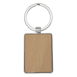 Prostokątny brelok do kluczy Mauro z drewna bukowego 11812471
