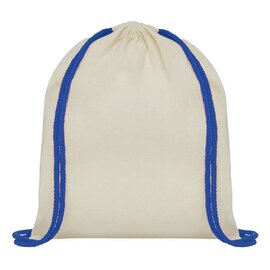 Plecak Oregon ściągany sznurkiem z kolorowymi sznureczkami, wykonany z bawełny o gramaturze 100 g/m? 12048901