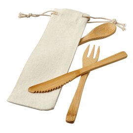 Zestaw sztućców z drewna bambusowego Celuk 11299500