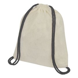 Plecak Oregon ściągany sznurkiem z kolorowymi sznureczkami, wykonany z bawełny o gramaturze 100 g/m? 12048900