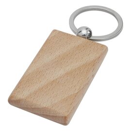 Prostokątny brelok do kluczy Gian z drewna z brzozy 11812271