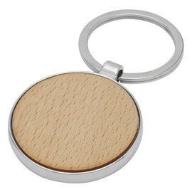 Okrągły brelok do kluczy Moreno z drewna bukowego 11812371