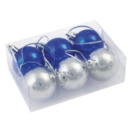 Ozdoby świąteczne XMAS LINE, niebieski/srebrny 56-0905021