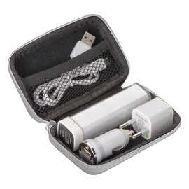 Zestaw power bank 2200 mAh, ładowarka i wtyczka EU 2008106