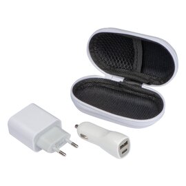 Zestaw ładowarka samochodowa i wtyczka ładująca USB i USB typu C 3251606