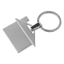 Brelok metalowy House, srebrny R73306
