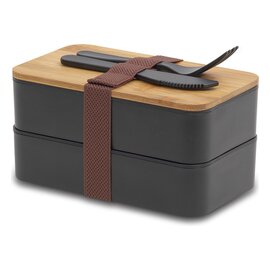 Machico lunch box podwójny, czarny R08439.02