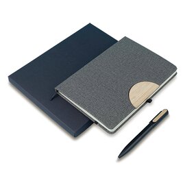 Zestaw notes z długopisem Fold, szary R64209.21