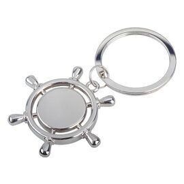 Brelok metalowy Steering Wheel, srebrny R73213