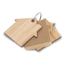 Bambusowy brelok z karteczkami memo Homeland, beżowy R73141.13