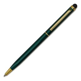 Długopis aluminiowy Touch Tip Gold, ciemnozielony R73409.51