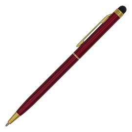 Długopis aluminiowy Touch Tip Gold, bordowy R73409.82
