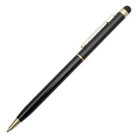 Długopis aluminiowy Touch Tip Gold, czarny R73409.02