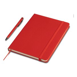 Zestaw notes z długopisem Abrantes, czerwony R64214.08