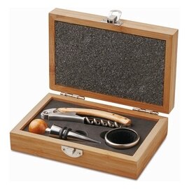 Zestaw do wina w bambusowym pu MO8147-40