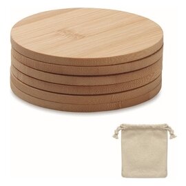 Zestaw 6 bambusowych podstawek MO6601-40