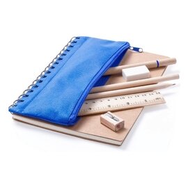 Zestaw szkolny, piórnik, 2 ołówki, długopis, notatnik, linijka, gumka i temperówka V7870-04
