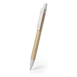 Długopis z kartonu z recyklingu, elementy ze słomy pszenicznej V1978-00