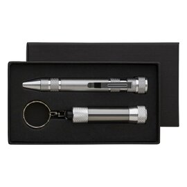 Zestaw narzędzi, śrubokręt (8 el.), latarka 3 LED V5091-19