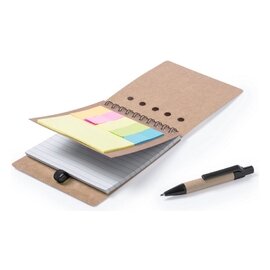 Zestaw do notatek, notatnik ok. A6, karteczki samoprzylepne, długopis V2925-00