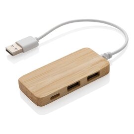 Bambusowy hub USB 2.0 z USB typu C P308.739