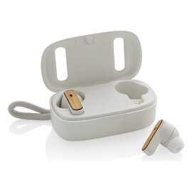 Bezprzewodowe słuchawki douszne TWS, plastik z recyklingu P329.863