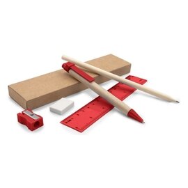 Zestaw szkolny, piórnik, ołówek, długopis, linijka, gumka i temperówka | Tobias V7869-05