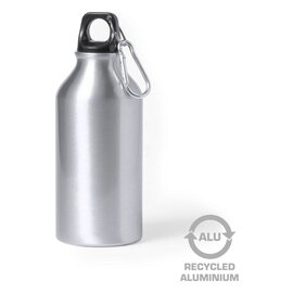 Butelka sportowa 400 ml z aluminium z recyklingu, karabińczyk V1065-32