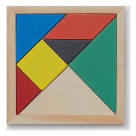 Drewniane puzzle TANGRAM BASE, Kolorowy 56-0501068