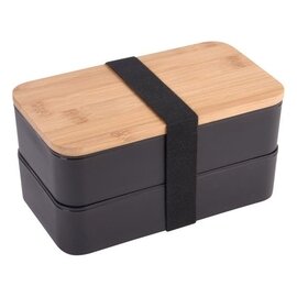 Lunch box DOUBLE LEVEL, czarny 56-0306055
