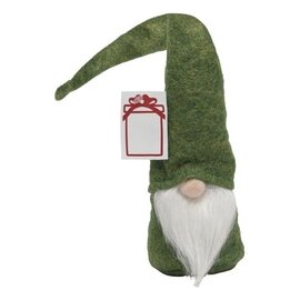 Filcowy świąteczny skrzat ze spiczastą czapką HANS, zielony 56-0902392