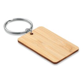 Prostokątny bambusowy brelok  MO6978-40
