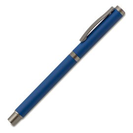 Aluminiowy długopis z żelowym wkładem Lille, granatowy R20016.42