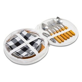 Zestaw piknikowy w etui Alvaro, biały R17149.06