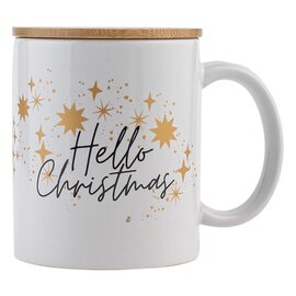 "Kubek ceramiczny "Hello Christmas", biały X85306.06"
