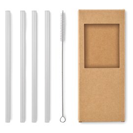 4 szklane słomki wielokrotnego MO2452-40