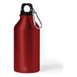 Butelka sportowa 400 ml z aluminium z recyklingu, z karabińczykiem V1065-05