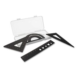 Zestaw szkolny, linijki, 2 ekierki i kątomierz | Kaulana VA054-03