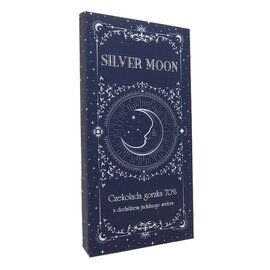 Czekolada Silver Moon Navy gorzka z płatkami jadalnego srebra 100g
