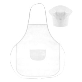 Zestaw małego kucharza, fartuch kuchenny i czapka kucharska, rozmiar dziecięcy | Nedina VA063-02