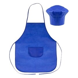 Zestaw małego kucharza, fartuch kuchenny i czapka kucharska, rozmiar dziecięcy | Nedina VA063-04