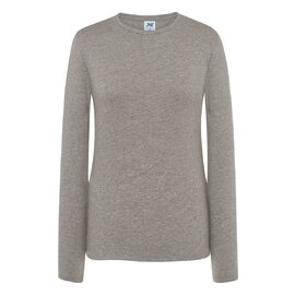 T-SHIRT DAMSKI Z DŁUGIM RĘKAWEM JHK TSRLCMF150 LS – GREY MELANGE