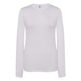 T-SHIRT DAMSKI Z DŁUGIM RĘKAWEM JHK TSRLCMF150 LS – WHITE