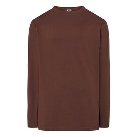 T-SHIRT MĘSKI Z DŁUGIM RĘKAWEM TSRA150LS – CHOCOLATE