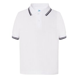 POLO MŁODZIEŻOWE JHK PKID 210 – WHITE/NAVY