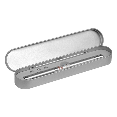 Długopis 4-funkcyjny Pointer ze wskaźnikiem laserowym, srebrny R35421
