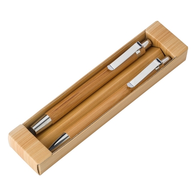 Bambusowy zestaw piśmienny, długopis touch pen i ołówek mechaniczny V1803-16