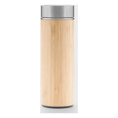 Termos BAMBOO TEMP, brązowy, srebrny 56-0304573